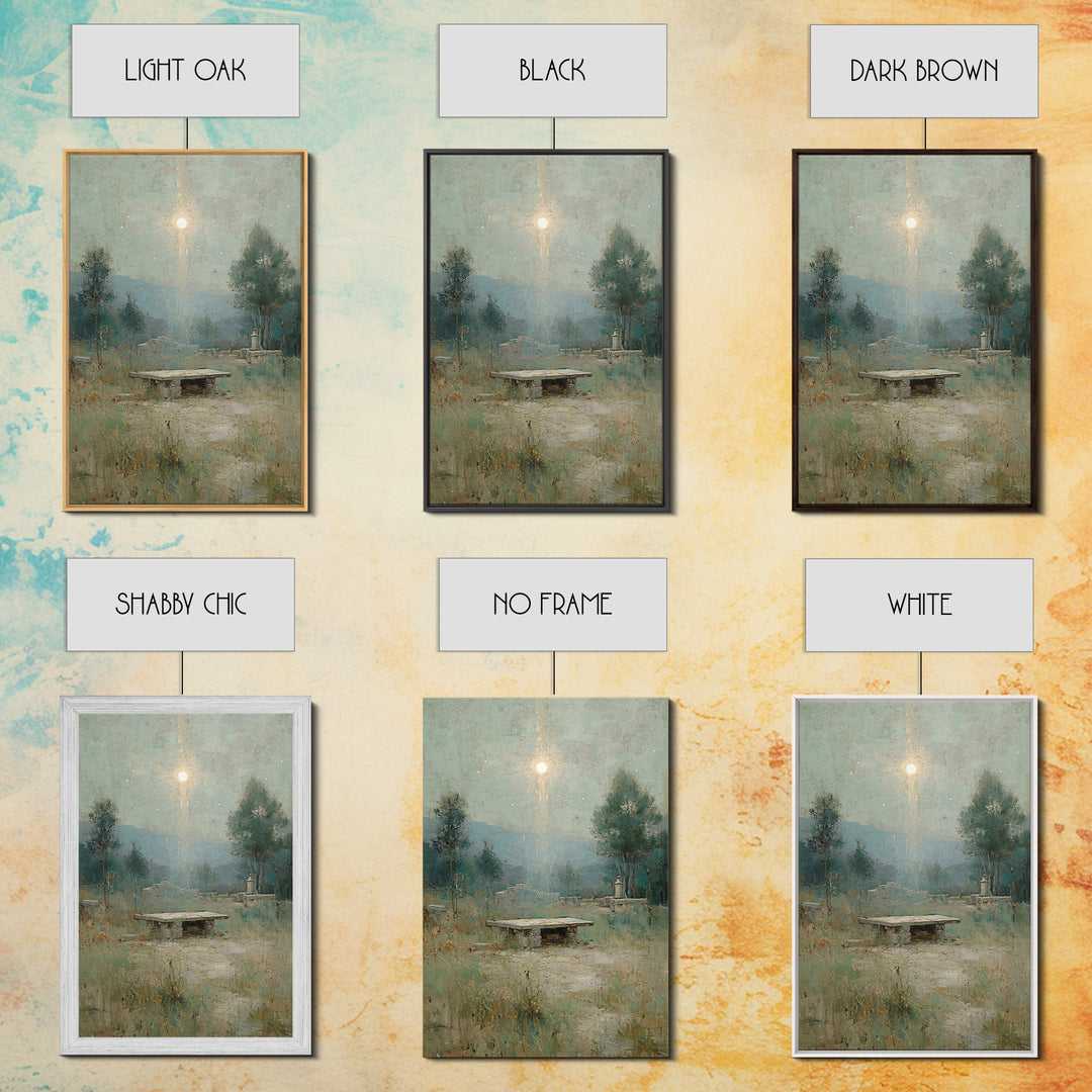 Dawn Of Salvation – Framed Canvas Print – Christian Art Canvas – Christian Wall Art – Vintage Christian Art – Christmas Art