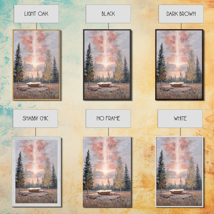 Celestial Birth Glory – Framed Canvas Print – Christian Wall Art – Christmas Art – Christian Art Canvas – Christian Christmas Art