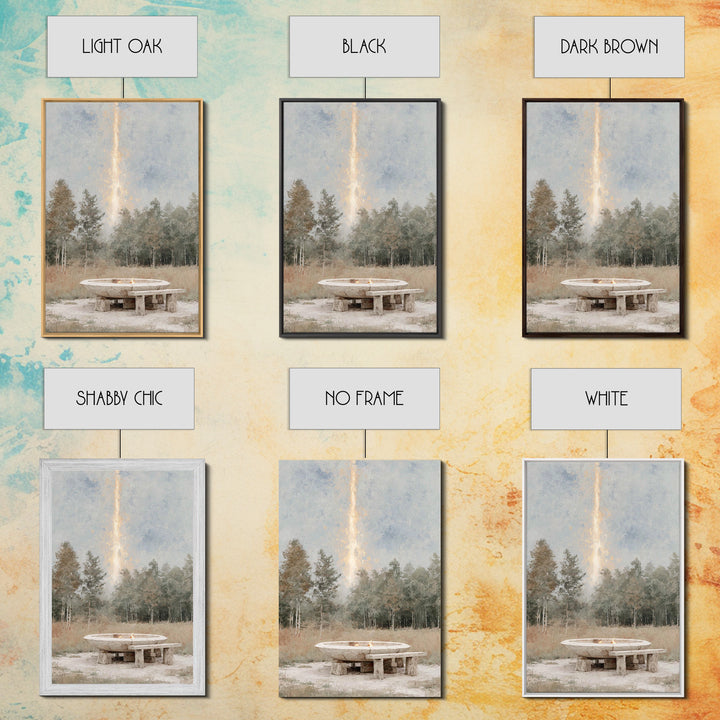 Forest Altar Light – Framed Canvas Print – Christian Art Canvas – Christian Wall Art – Christian Art Print – Christmas Art