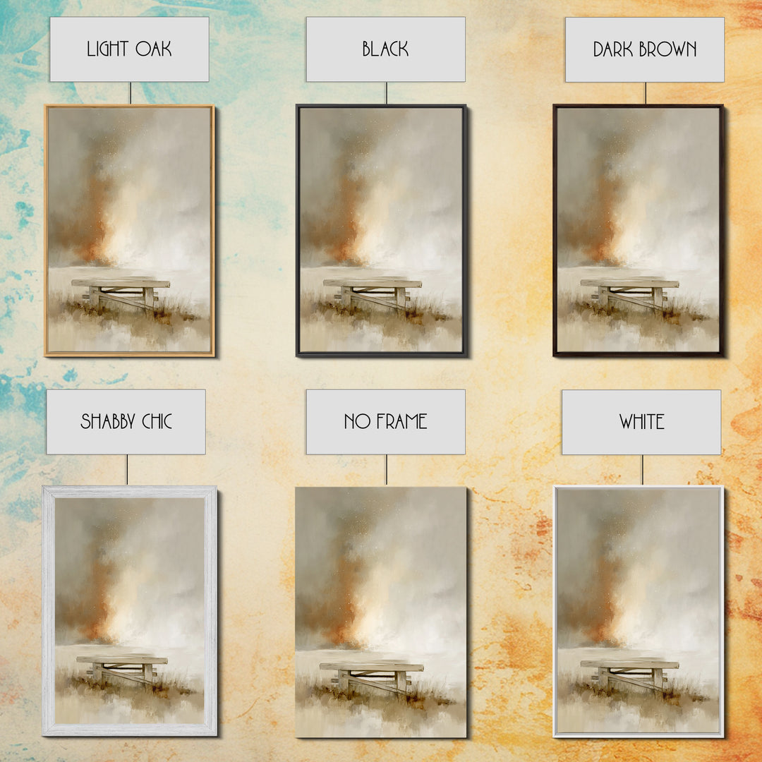 Heavenly Ember Glow – Framed Canvas Print – Christian Art Canvas – Christian Wall Art – Christian Painting – Christmas Art