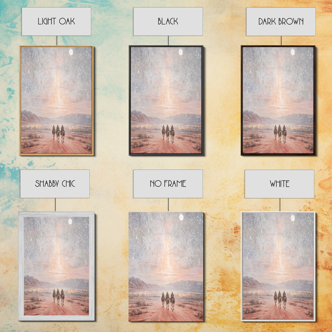 Journey By Starlight – Framed Canvas Print – Christian Art Canvas – Christian Wall Art – Christmas Art – Christian Christmas Decor