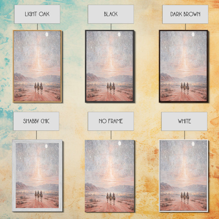 Journey By Starlight – Framed Canvas Print – Christian Art Canvas – Christian Wall Art – Christmas Art – Christian Christmas Decor
