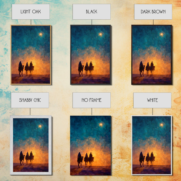 The Guiding Star – Framed Canvas Print – Christian Wall Art – Christian Art Canvas – Jesus Painting – Christmas Art