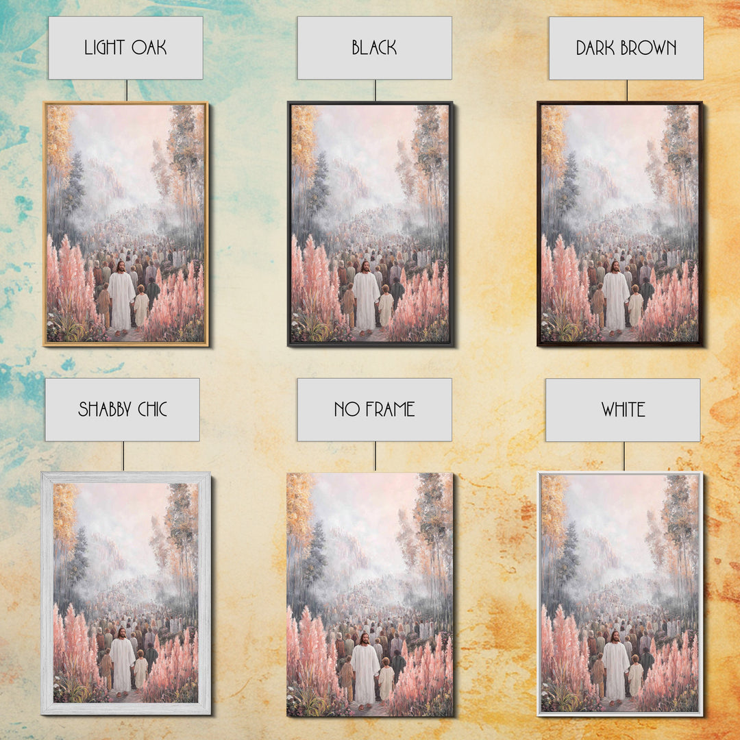 Path Of Light – Framed Canvas Print – Christian Wall Art – Jesus Painting – Christian Art Canvas – Christian Christmas Art – Christian Deco