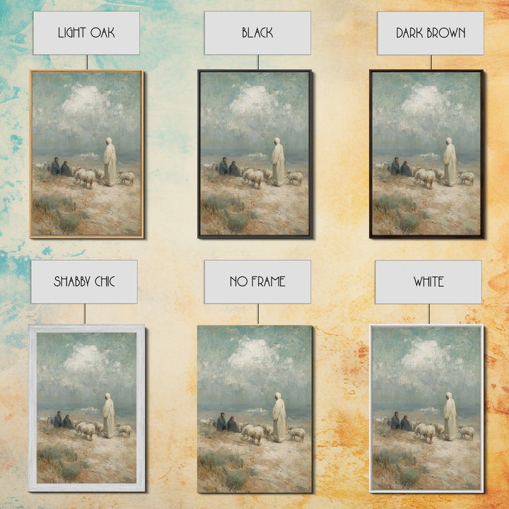 Shepherd’s Calling – Framed Canvas Print – Christian Art Canvas – Christian Wall Art – Christian Painting – Vintage Christian Art – Christi