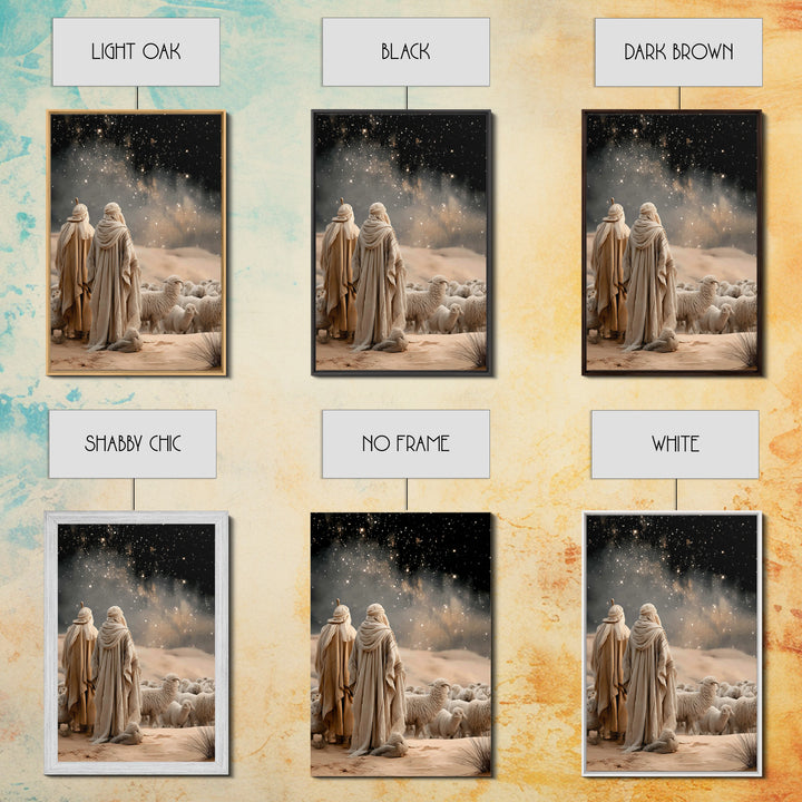 Night Watch – Framed Canvas Print – Christian Art Canvas – Christian Wall Art – Christian Christmas Art – Moody Christian Art – Christian D