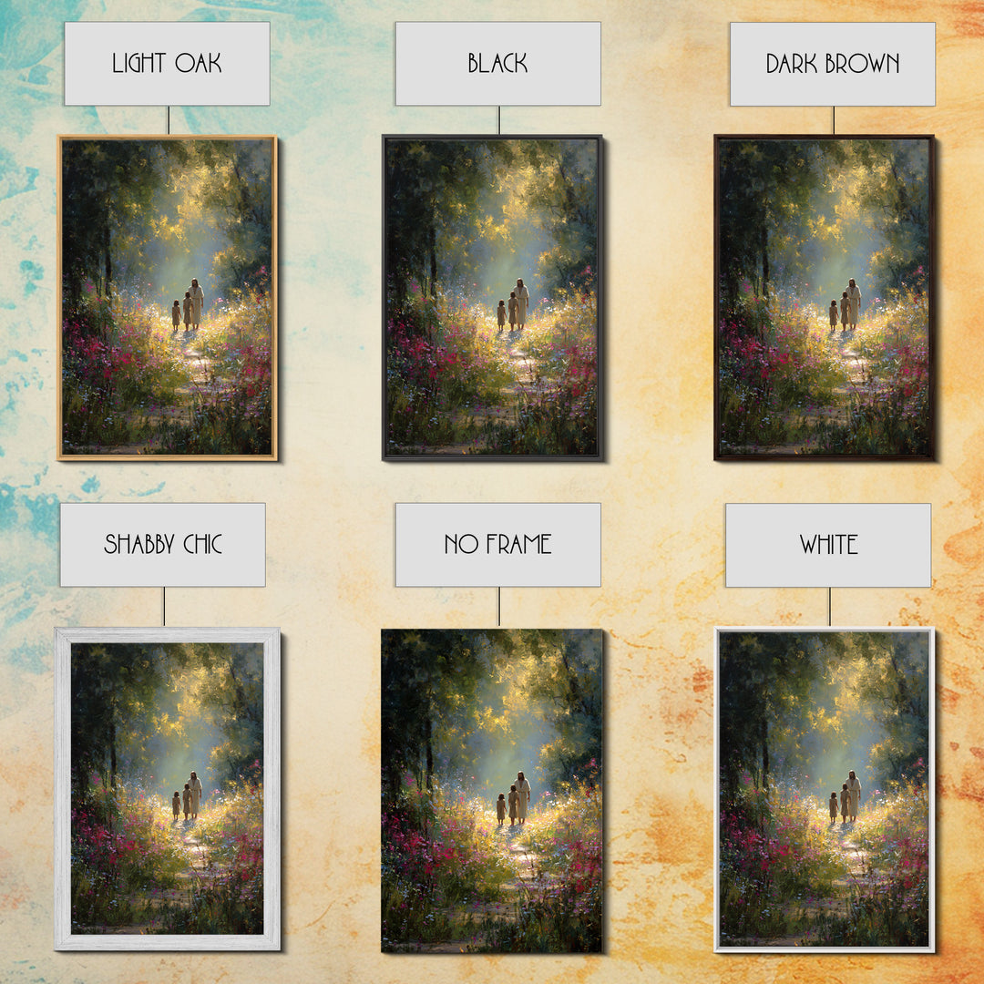 Garden Light – Framed Canvas Print – Christian Art Canvas – Jesus Painting – Christian Wall Art – Christian Decor – Christmas Art