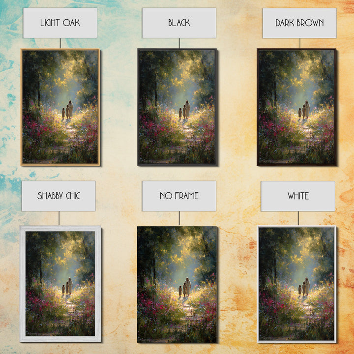 Garden Light – Framed Canvas Print – Christian Art Canvas – Jesus Painting – Christian Wall Art – Christian Decor – Christmas Art