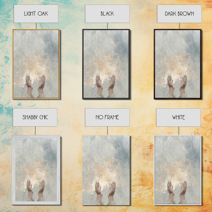 Hands Of Prayer – Framed Canvas Print – Christian Art Canvas – Christian Wall Art – Subtle Christian Art – Christian Gift – Christian Art P