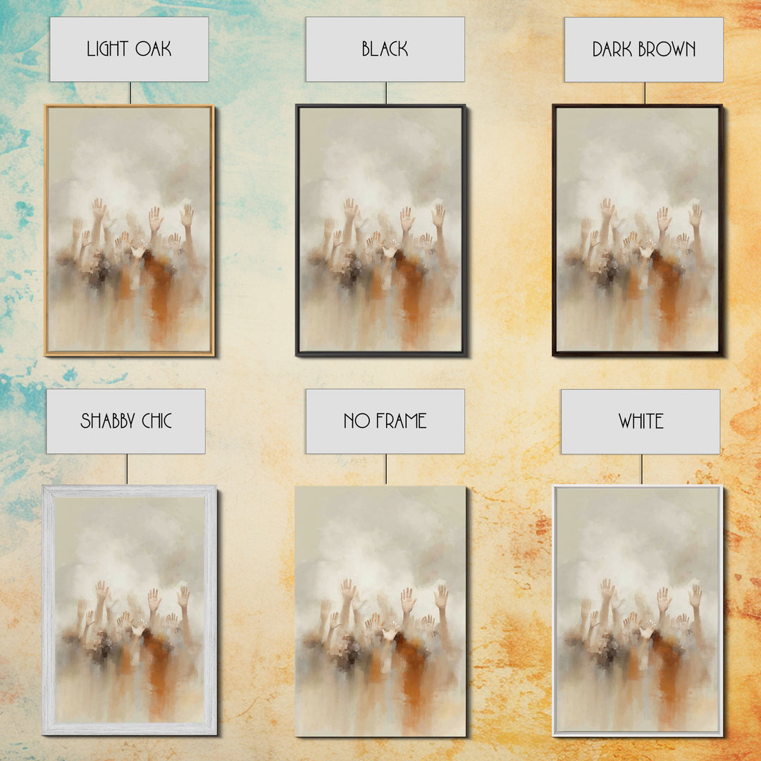 Clouds Of Praise – Framed Canvas Print – Christian Wall Art – Christian Art Canvas – Christian Gift – Modern Christian Art – Large Christia
