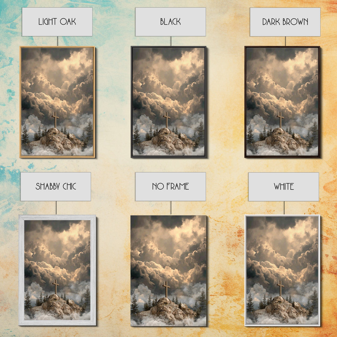 Light Over Zion – Framed Canvas Print – Christian Wall Art – Christian Art Work – Subtle Christian Paintings – Moody Christmas Art – Christ