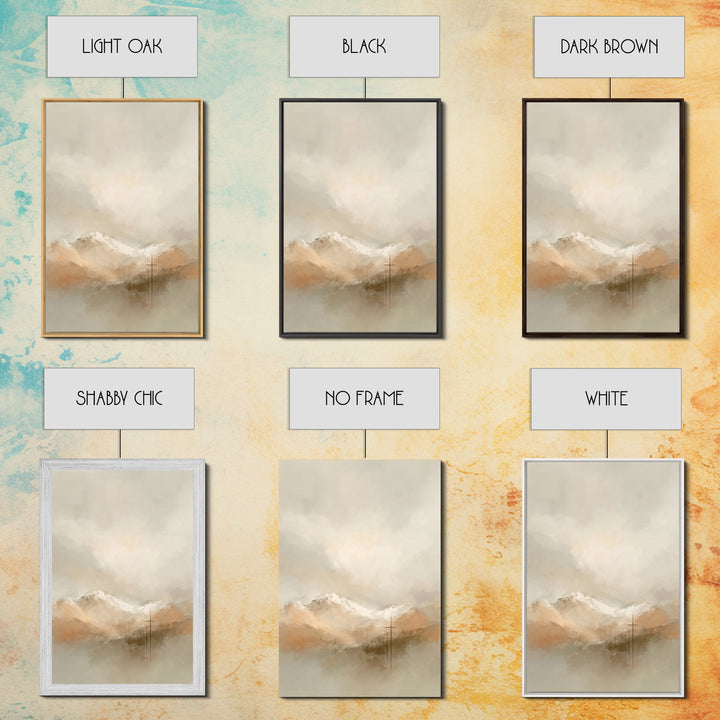 Cloudborne Mercy – Framed Canvas Print – Christian Wall Art – Christian Art Canvas – Blue Christian Art – Modern Christian Painting – Chris