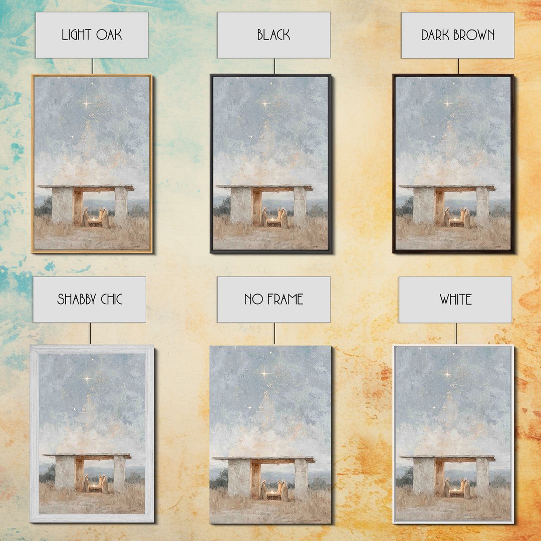 Shelter of Peace – Framed Canvas Print – Christian Decor – Jesus Art – Christian Art Canvas – Christmas Art – Christian Wall Art