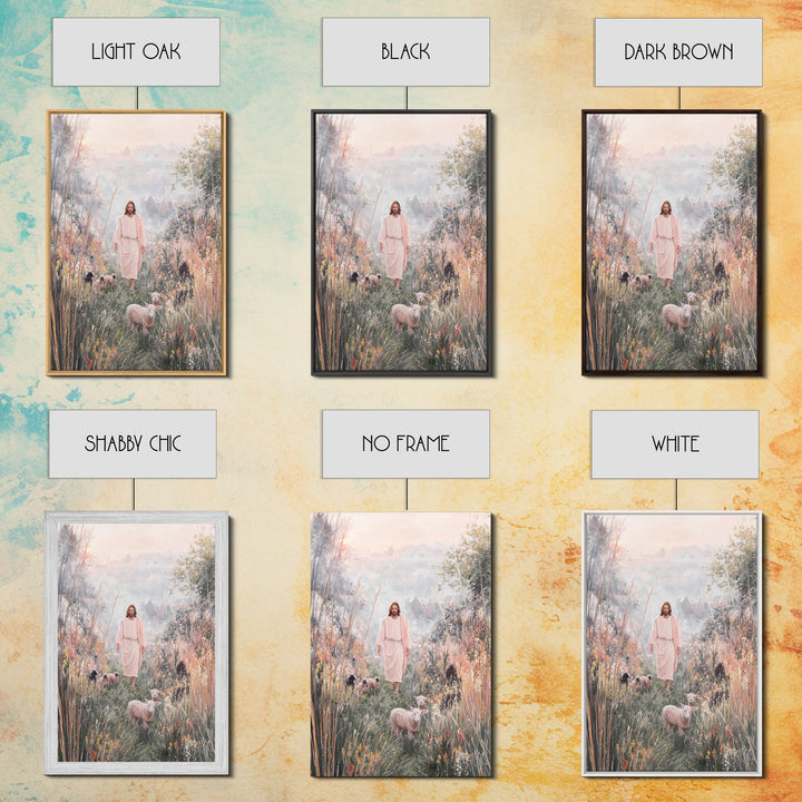 Dawn Shepherd Light, Framed Canvas Print, Christian Art Print, Jesus Art Print, Christian Wall Art, Unique Christian Art, Christian Christm