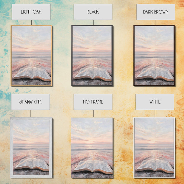 Sunrise Scripture – Framed Canvas Print – Christian Wall Art – Christian Art Canvas – Christian Art Print – Modern Christian Art – Christia