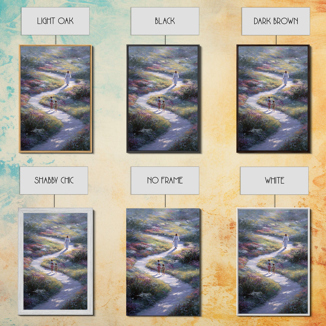 Path Of Peace – Framed Canvas Print – Christian Wall Art – Jesus Painting – Christian Art Canvas – Pastoral Scenery – Christian Decor For H