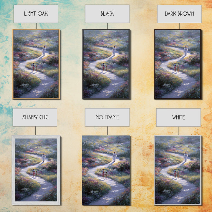 Path Of Peace – Framed Canvas Print – Christian Wall Art – Jesus Painting – Christian Art Canvas – Pastoral Scenery – Christian Decor For H