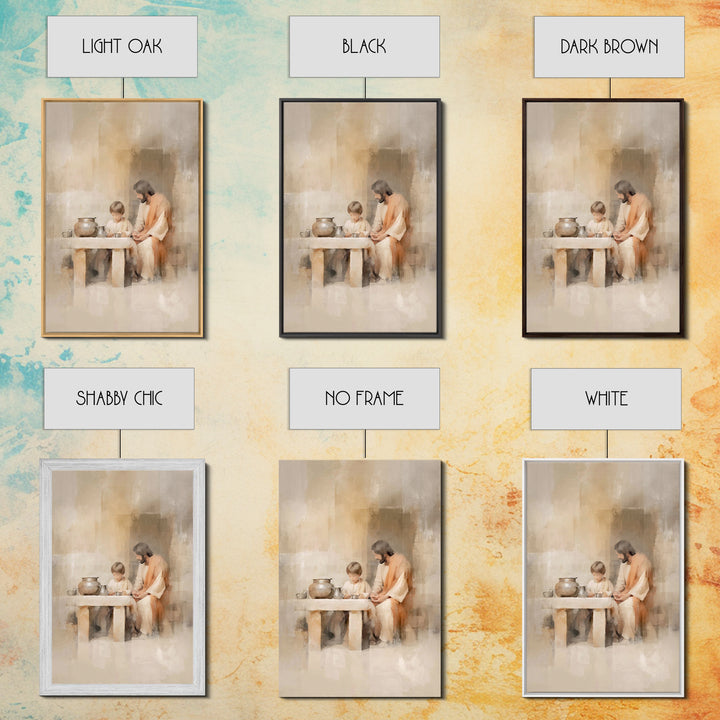 Table Of Blessing – Framed Canvas Print – Christian Wall Art – Christian Art Canvas – Jesus Painting – Subtle Christian Art – Christian Gif