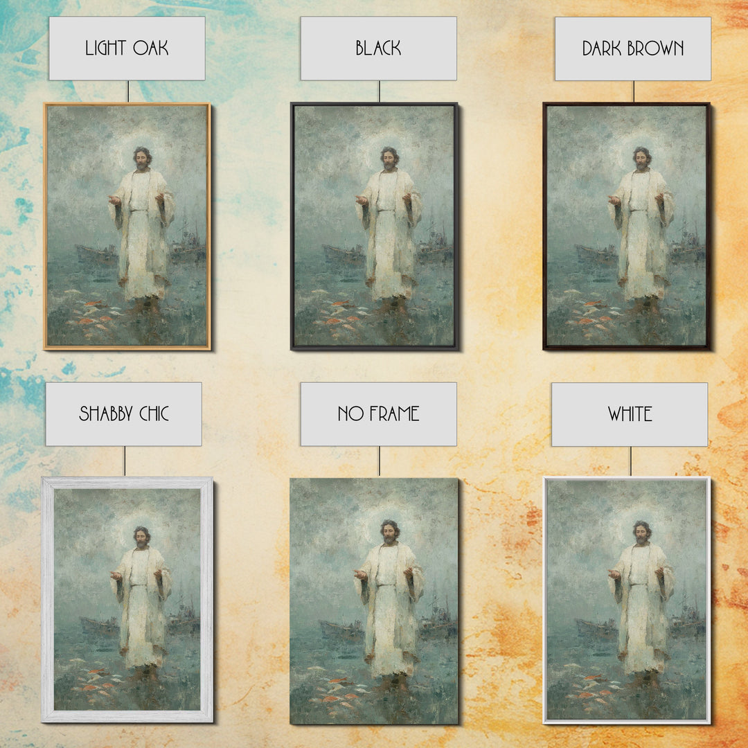 Divine Calling – Framed Canvas Print – Christian Wall Art – Christian Art Canvas – Jesus Painting – Vintage Christian Art – Christian Art W