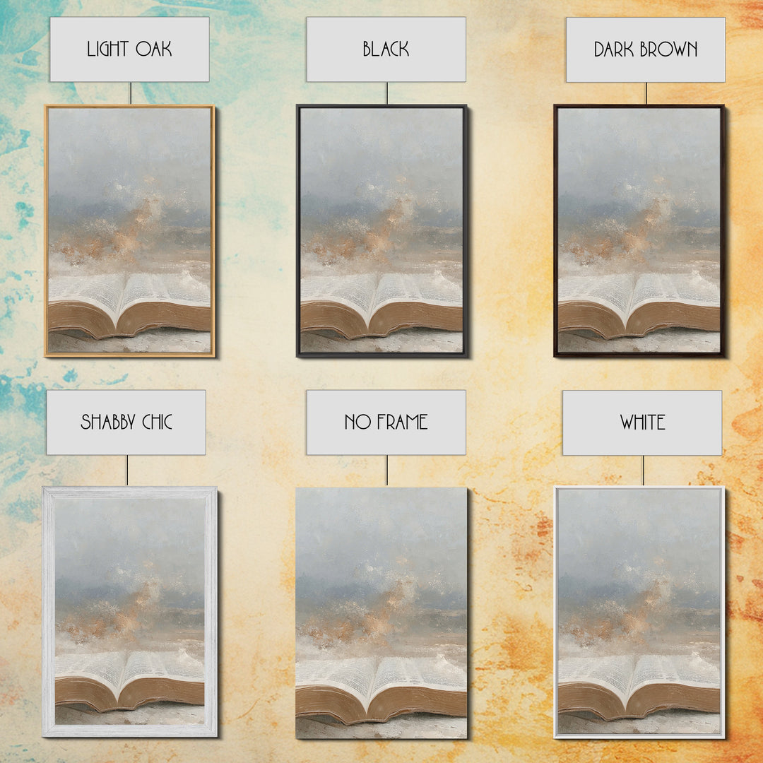 Light Of Scripture – Framed Canvas Print – Christian Wall Art – Christian Art Canvas – Jesus Painting – Christian Decor – Christmas Art