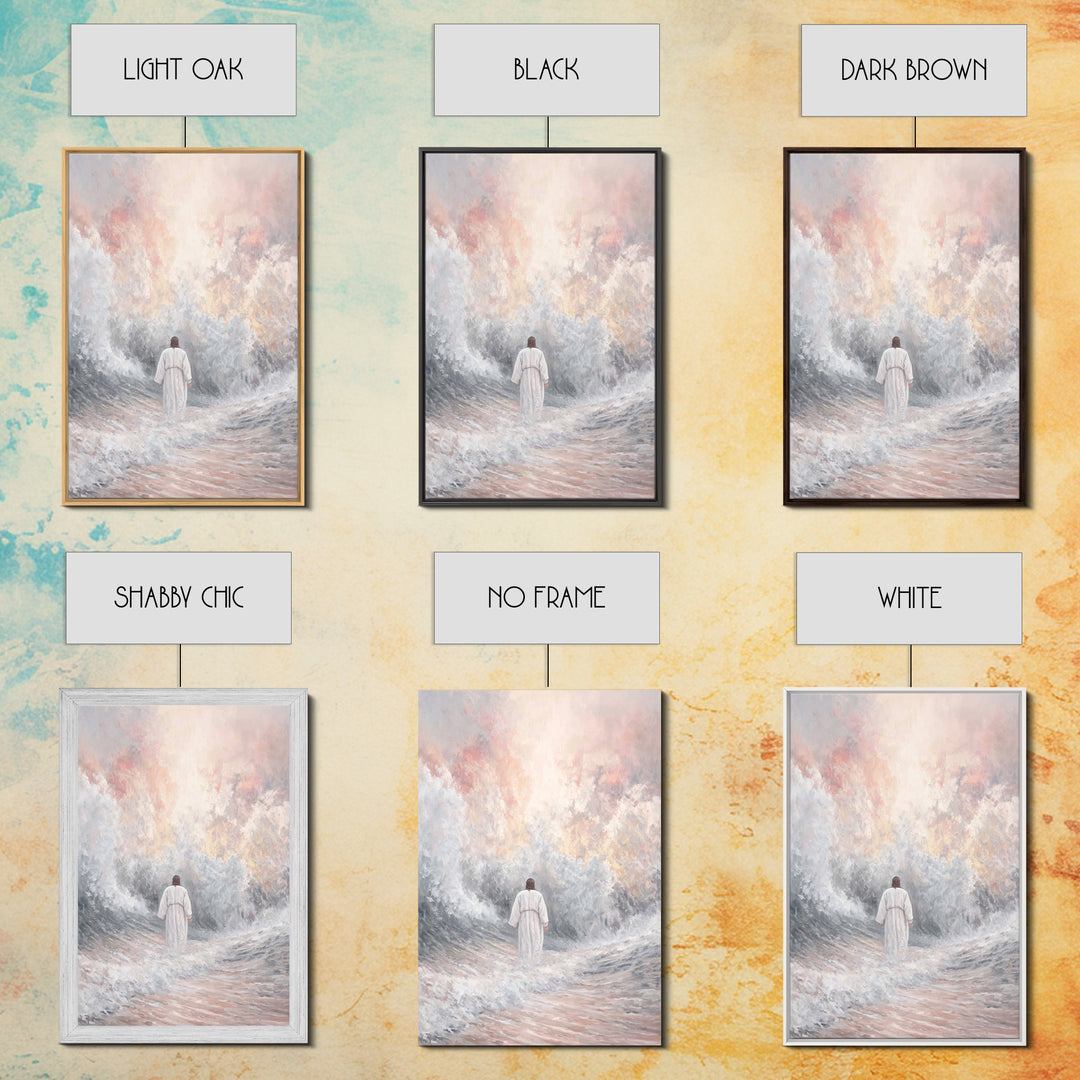 Light Of The Deep – Framed Canvas Print – Christian Art Painting – Jesus Wall Art – Christian Christmas Decorations – Abstract Christian Ar