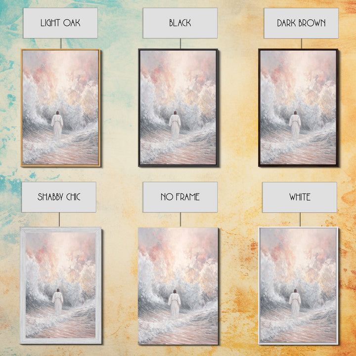Light Of The Deep – Framed Canvas Print – Christian Art Painting – Jesus Wall Art – Christian Christmas Decorations – Abstract Christian Ar