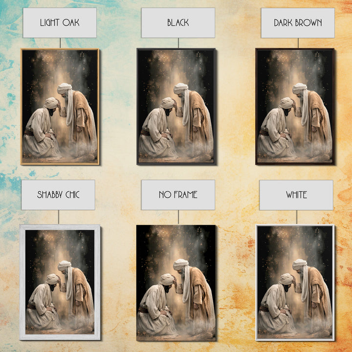 Anointed Moment | Framed Canvas Print | Christian Art Painting | Christian Wall Art | Unique Christian Art | Jesus Canvas Art | Christian G