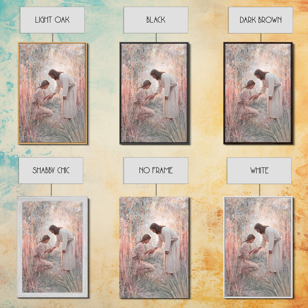 Path of Healing, Framed Canvas Print, Christian Art Canvas, Jesus Painting, Christian Wall Art, Christian Art Print, Modern Christian Art