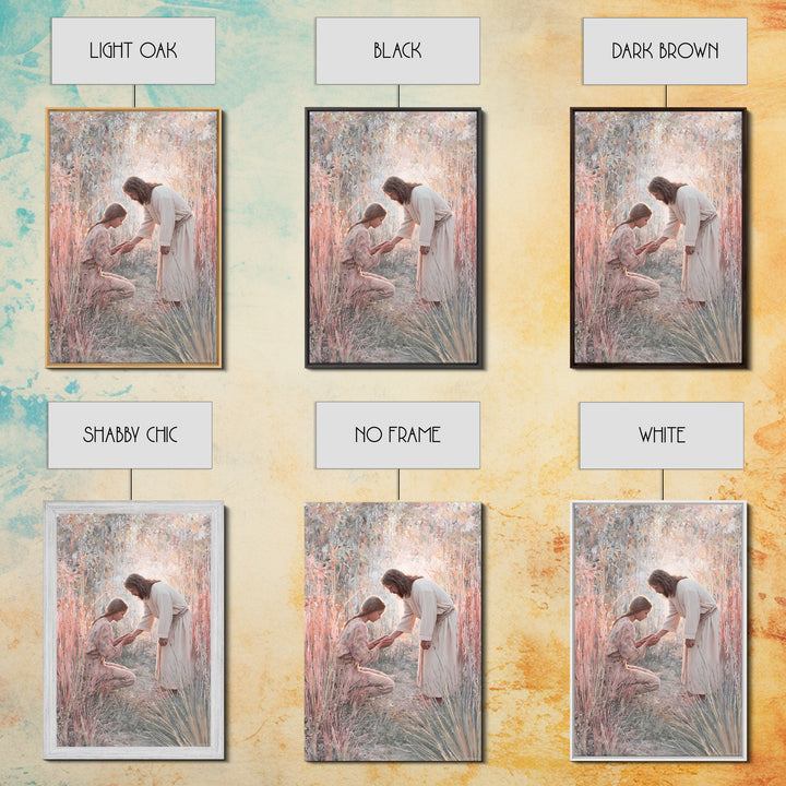 Path of Healing, Framed Canvas Print, Christian Art Canvas, Jesus Painting, Christian Wall Art, Christian Art Print, Modern Christian Art