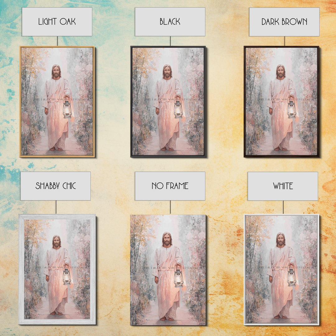Holy Night Lantern – Framed Canvas Print – Christian Art Print – Christian Wall Art – Jesus Painting – Christian Gift Ideas – Christian Art