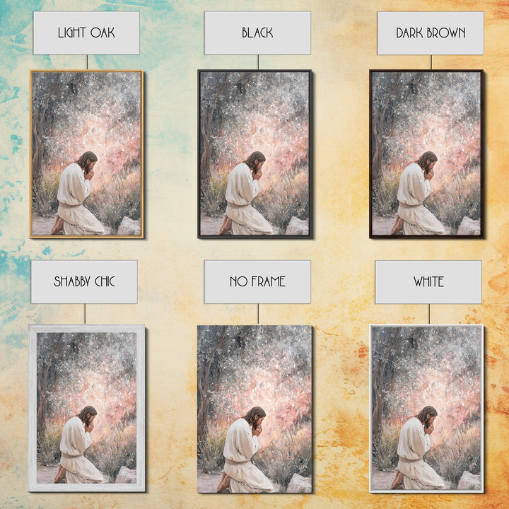 Radiant Petition – Framed Canvas Print – Christian Painting – Christian Art Canvas – Large Christian Art – Jesus Wall Art – Christian Gift
