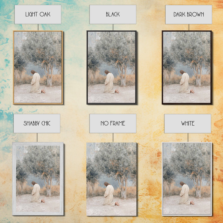 Humble Devotion, Framed Canvas Print, Jesus Painting, Christian Wall Art, Subtle Christian Paintings, Christian Art Canvas, Christian Chris