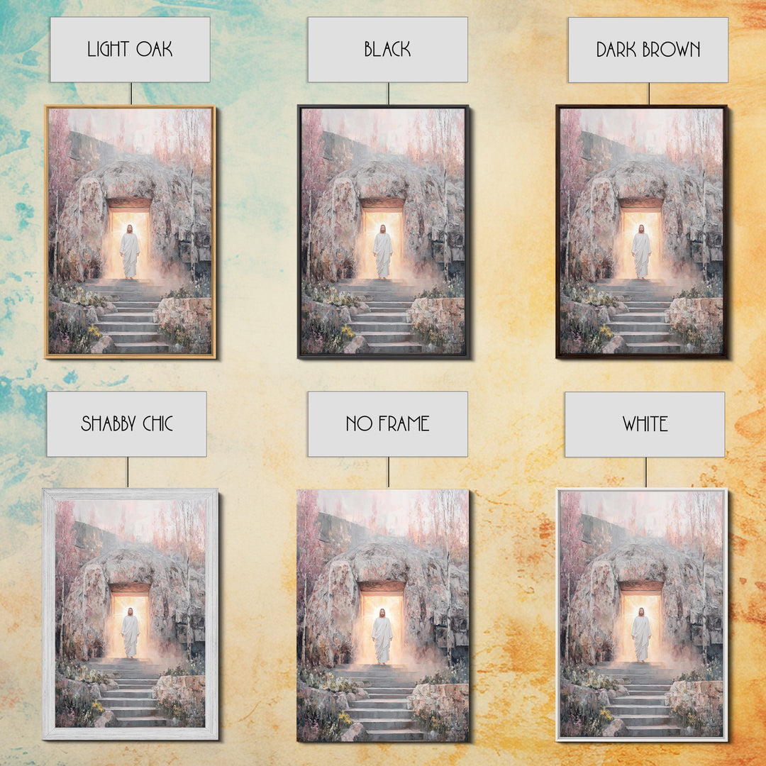 Risen Glory, Framed Canvas Print, Jesus Painting, Christian Wall Art, Christian Art Canvas, Christian Christmas Art, Christian Gift Ideas