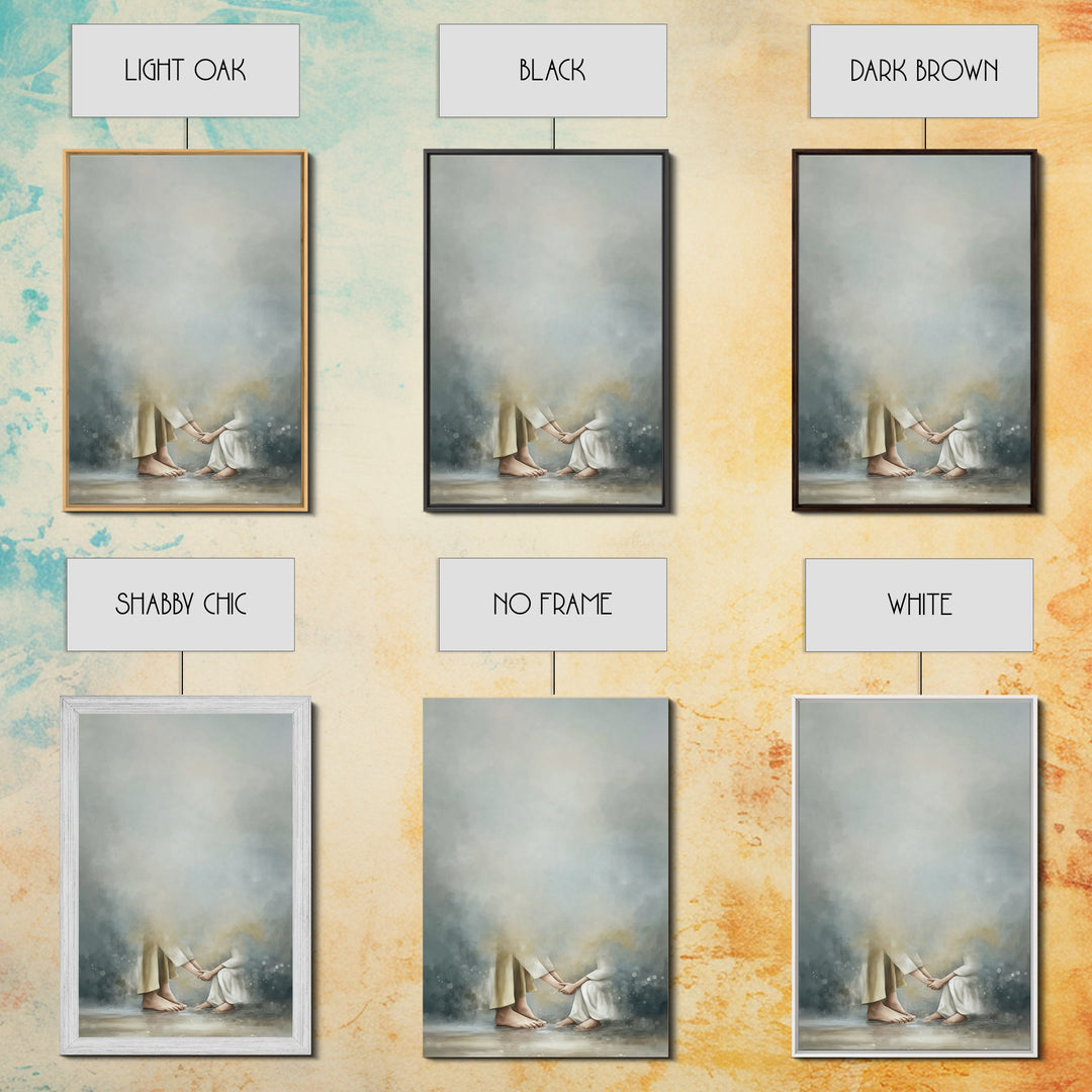 Humble Light – Framed Canvas Print – Christian Art Canvas – Christian Wall Art – Christian Painting – Christian Decor – Subtle Christian Ar