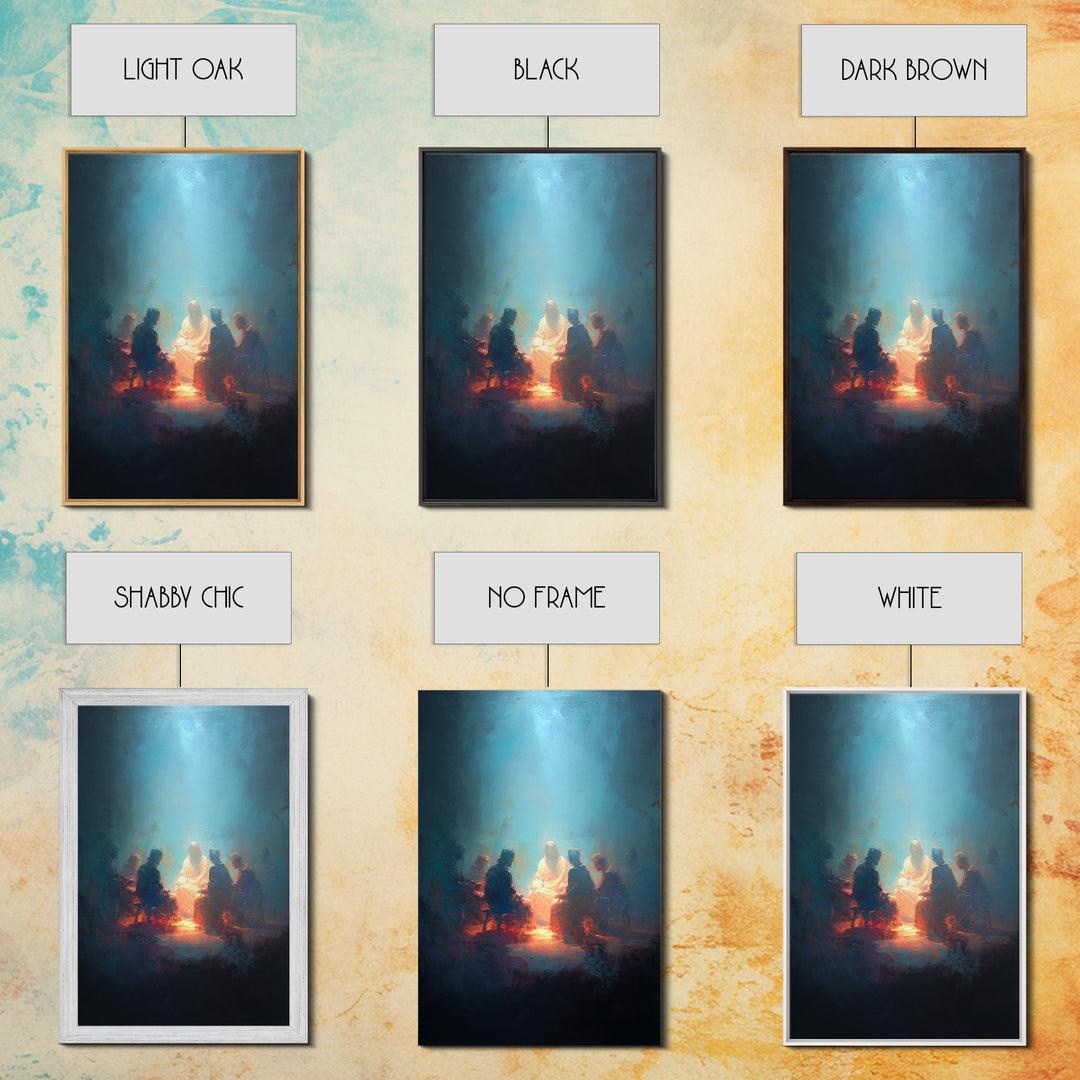 Light Of Wisdom – Framed Canvas Print – Christian Art – Jesus Painting – Christian Art Canvas – Moody Christian Art – Christian Wall Art
