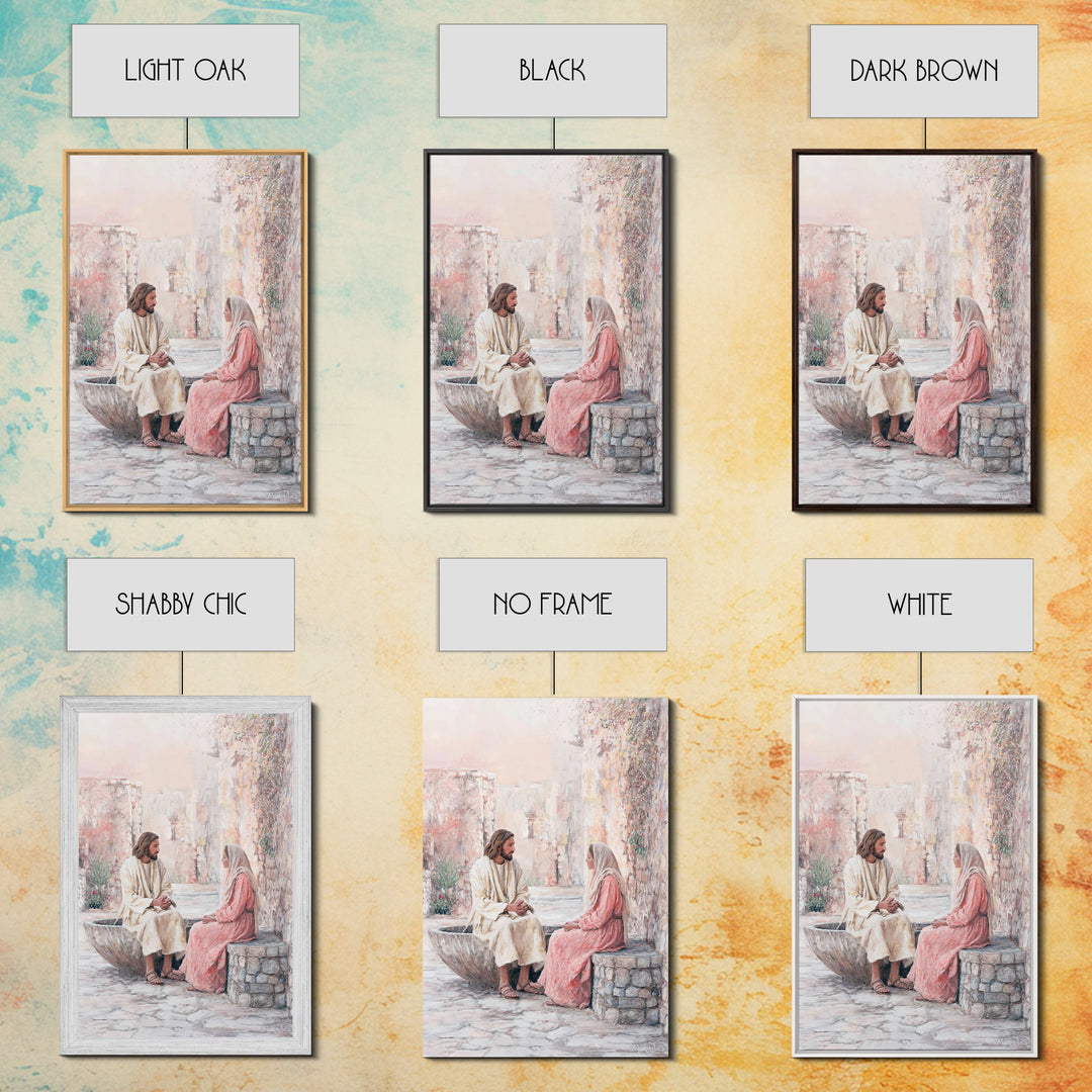Gentle Conversation | Framed Canvas Print | Christian Art | Christian Wall Art | Jesus Painting | Christian Art Canvas | Christian Gift Ide