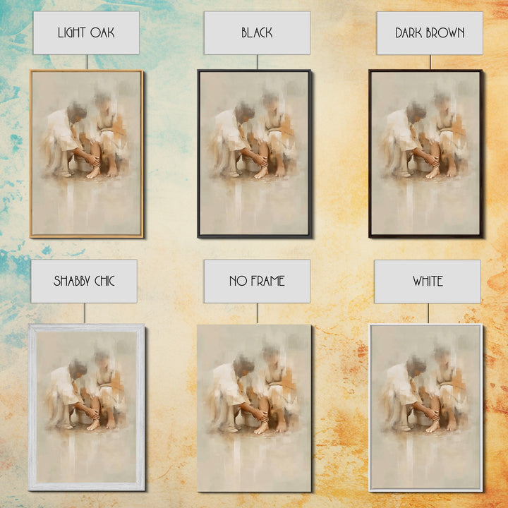 Compassion’s Touch – Framed Canvas Print – Christian Wall Art – Christian Art Canvas – Christian Painting – Christian Decor – Subtle Christ