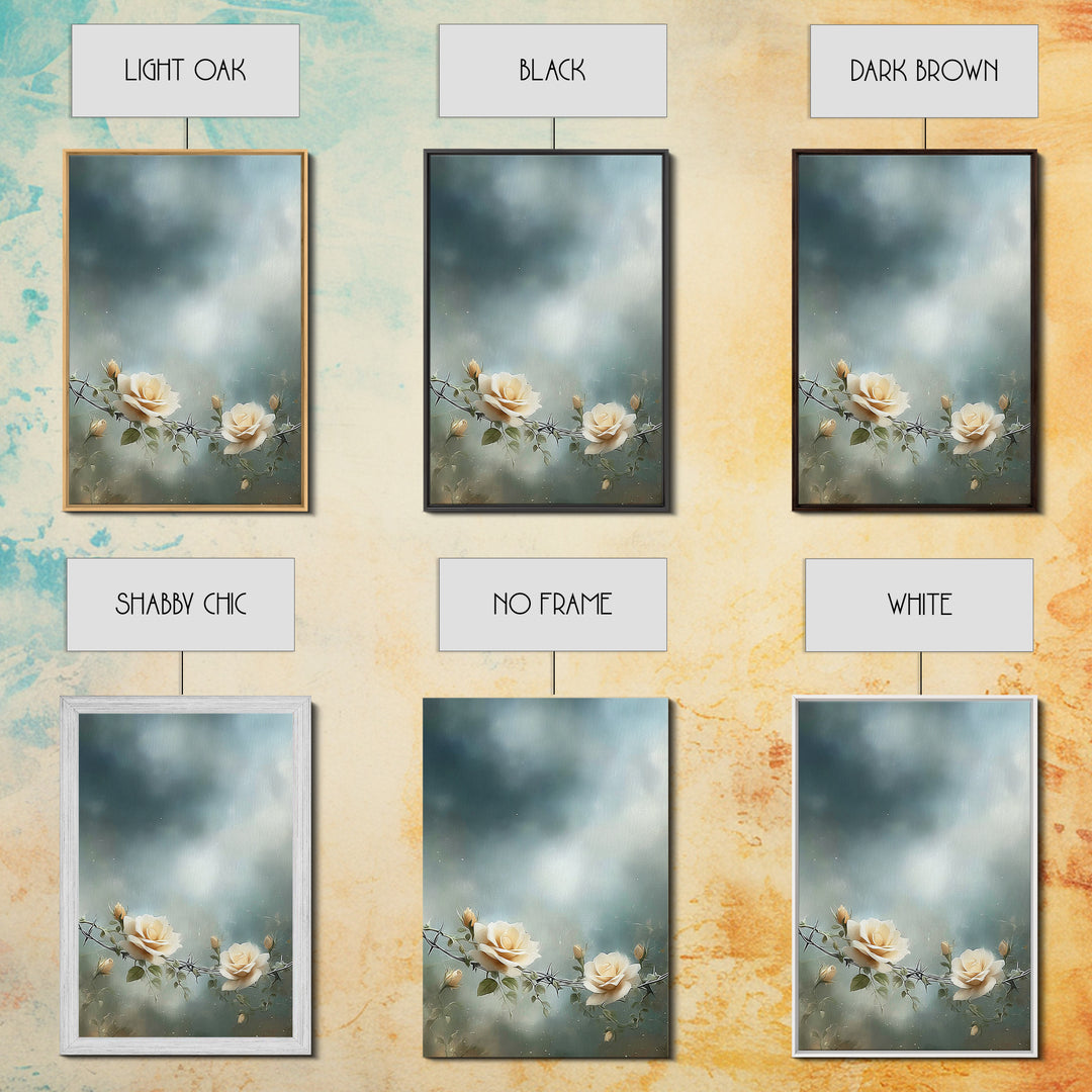 Thornborn Beauty – Framed Canvas Print – Christian Art Canvas – Christian Wall Art – Christian Art Painting – Christian Decor – Modern Chri