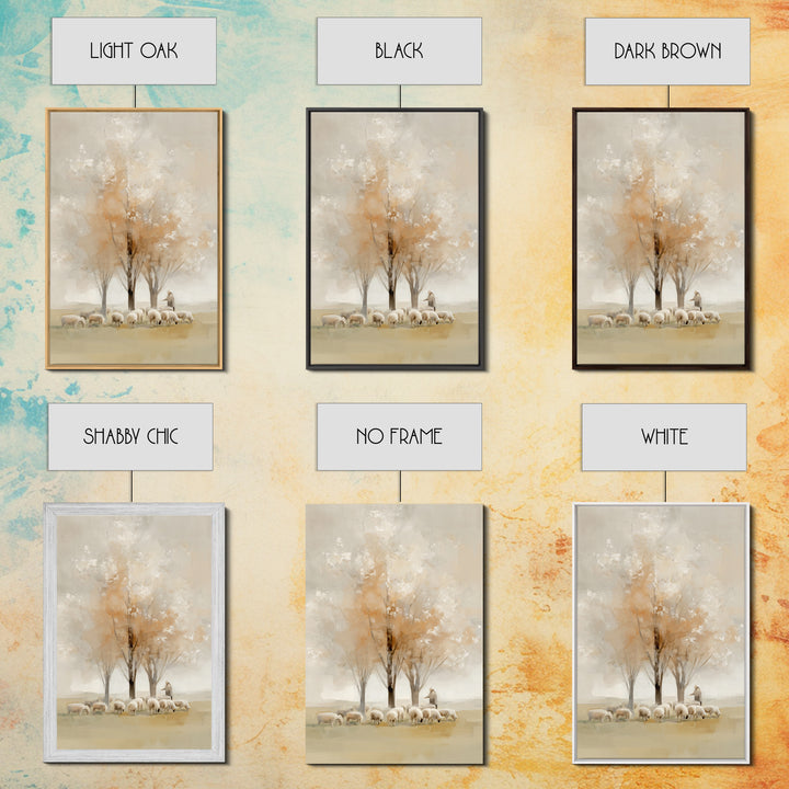Blossom Field Grace, Framed Canvas Print, Christian Wall Art, Christian Art Canvas, Subtle Christian Art, Jesus Painting, Christian Decor F