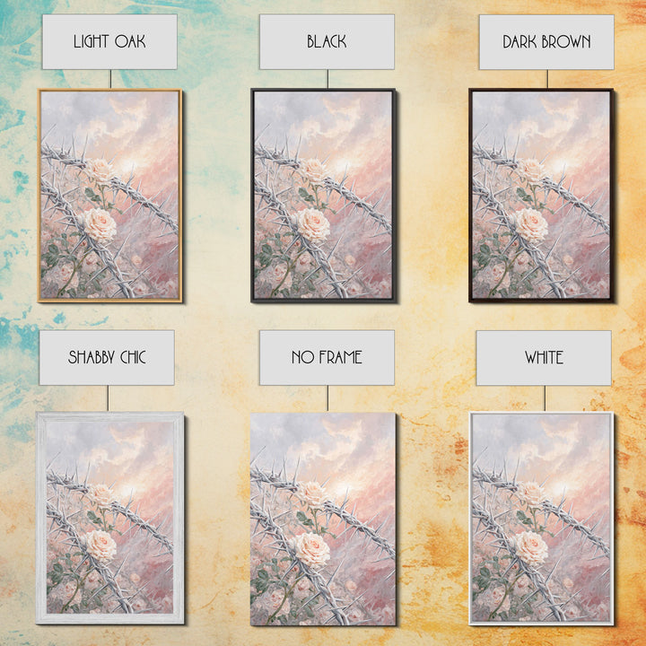 Crown Of Blossoms – Framed Canvas Print – Christian Art Canvas – Christian Wall Art – Christian Art Painting – Christian Decor – Modern Chr