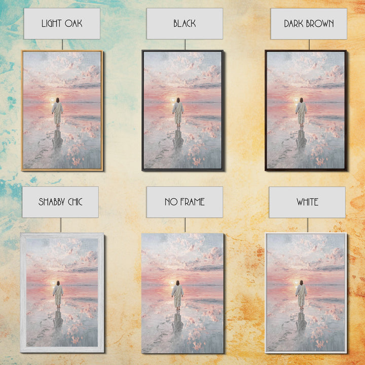 Eternal Quiet Steps - Framed Canvas Print - Large Christian Art - Christian Wall Art - Jesus Painting - Christian Art Canvas - Christian Ch