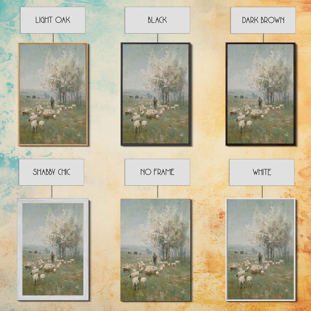 Spring Meadow Guide – Framed Canvas Print – Christian Art Canvas – Christian Painting – Christian Wall Art – Christian Gift – Subtle Christ