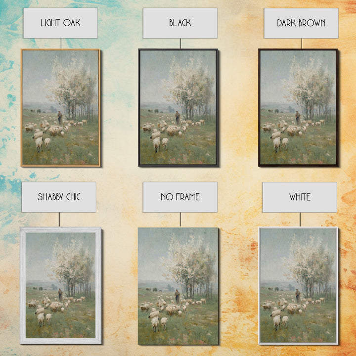 Spring Meadow Guide – Framed Canvas Print – Christian Art Canvas – Christian Painting – Christian Wall Art – Christian Gift – Subtle Christ