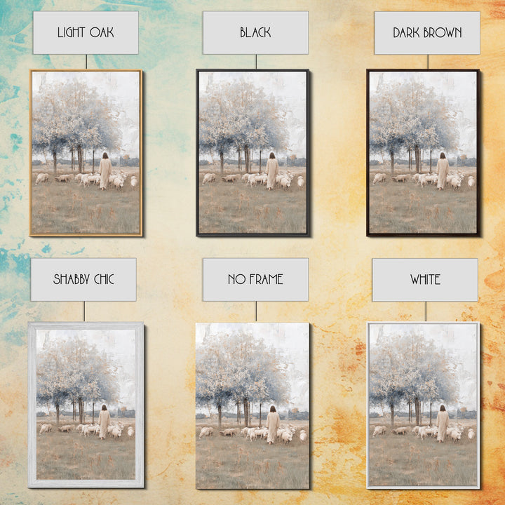 Fields Of Quiet Grace – Framed Canvas Print – Subtle Christian Art – Christian Art Canvas – Jesus Painting – Christian Wall Art – Christian