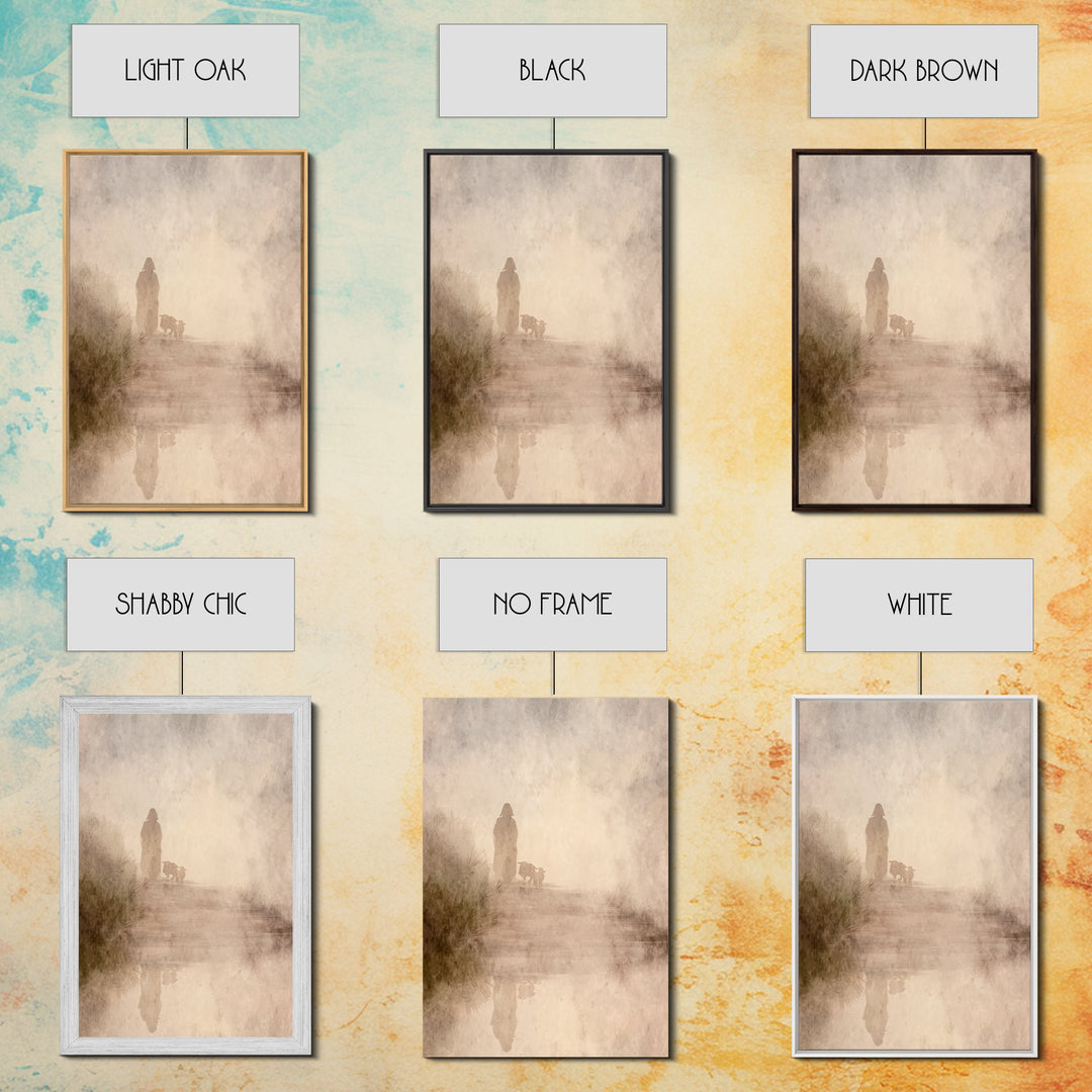 Light Of The Way – Framed Canvas Print – Christian Wall Art – Jesus Painting – Modern Christian Art – Christmas Canvas Wall Art – Christian