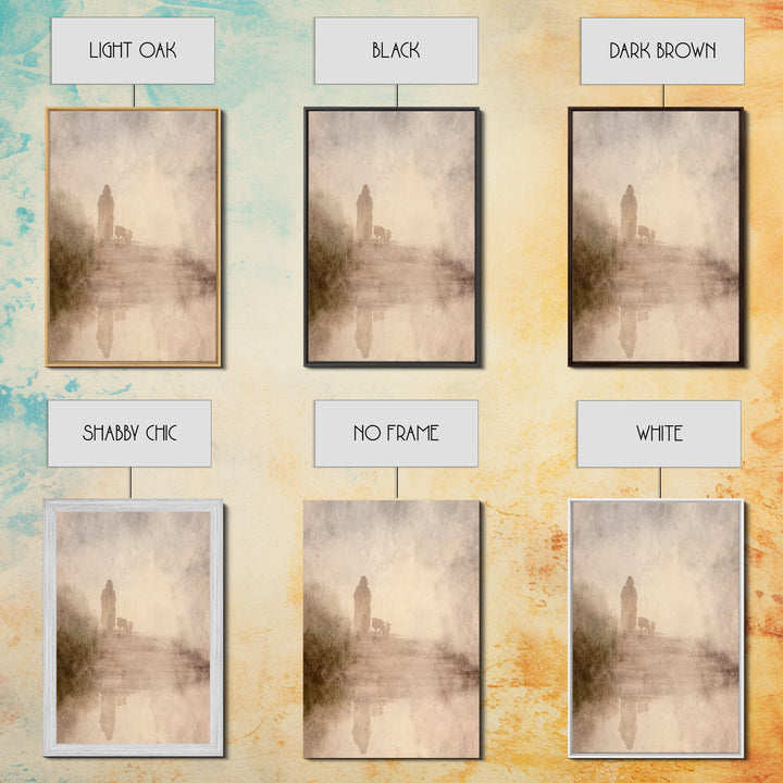 Light Of The Way – Framed Canvas Print – Christian Wall Art – Jesus Painting – Modern Christian Art – Christmas Canvas Wall Art – Christian