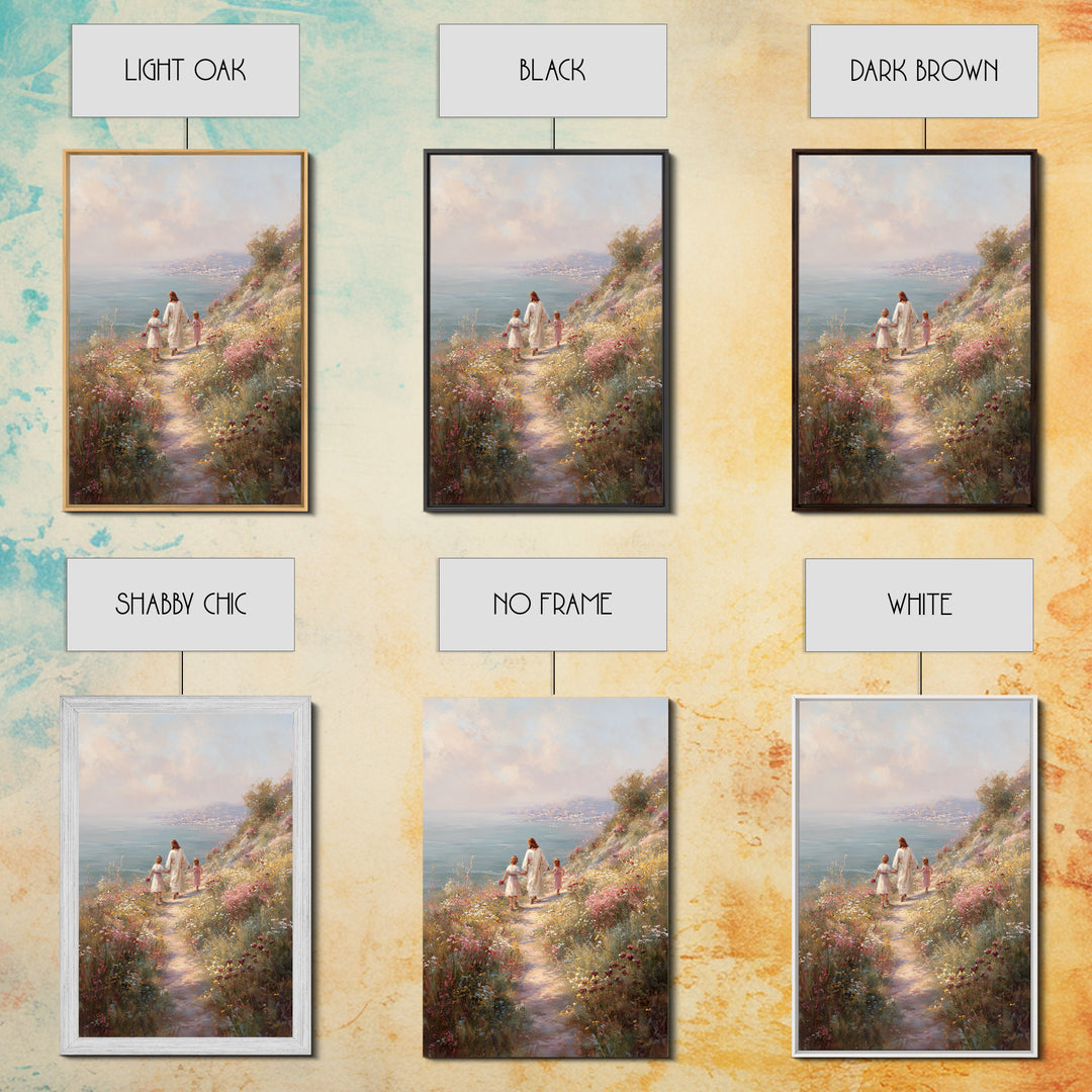 Seaside Promise Light – Framed Canvas Print – Christian Wall Art – Christian Art Canvas – Jesus Painting – Christian Decorations – Subtle C