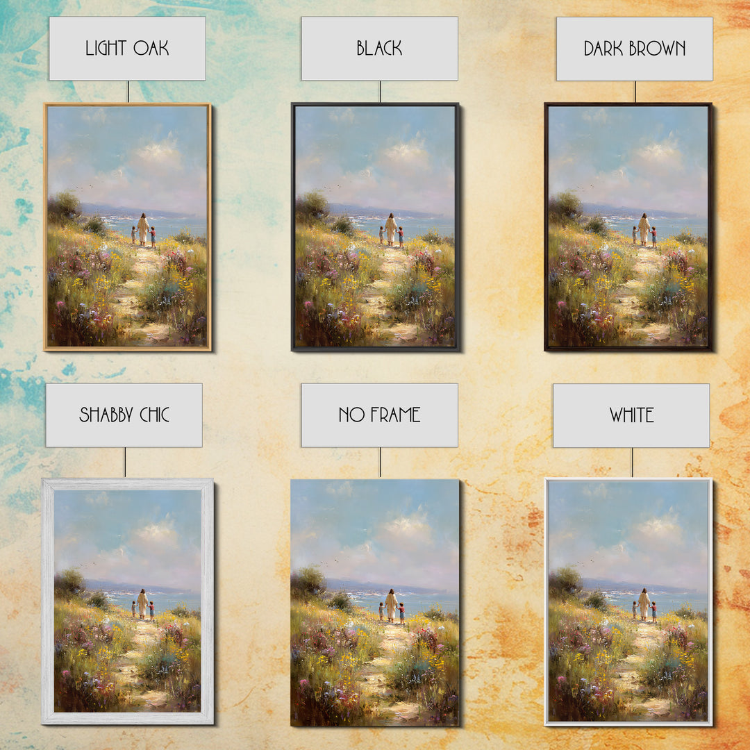 Field Of Gentle Hope – Framed Canvas Print – Christian Wall Art – Jesus Art Canvas – Subtle Christian Paintings – Christian Art Gift – Vint