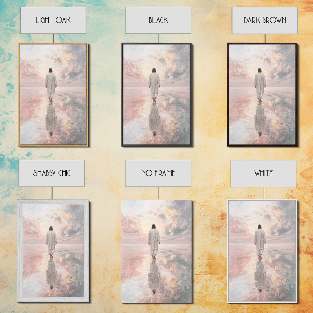 Gentle Horizon | Framed Canvas Print | Christian Art Canvas | Christian Wall Art | Jesus Painting | Subtle Christian Art