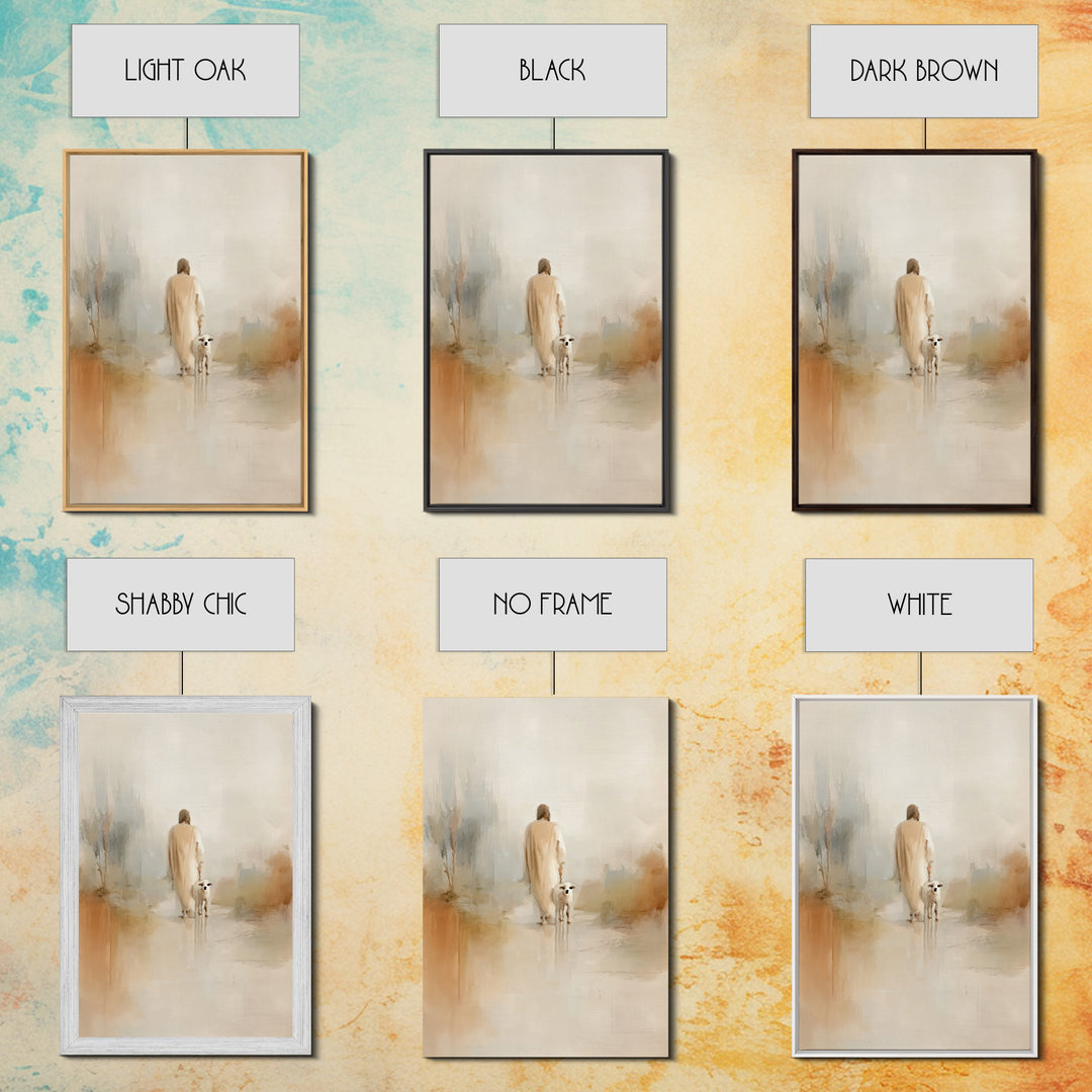 Gentle Promise – Framed Canvas Print – Christian Art Canvas – Minimalist Christian Art – Christian Wall Art – Jesus Painting – Christian Gi